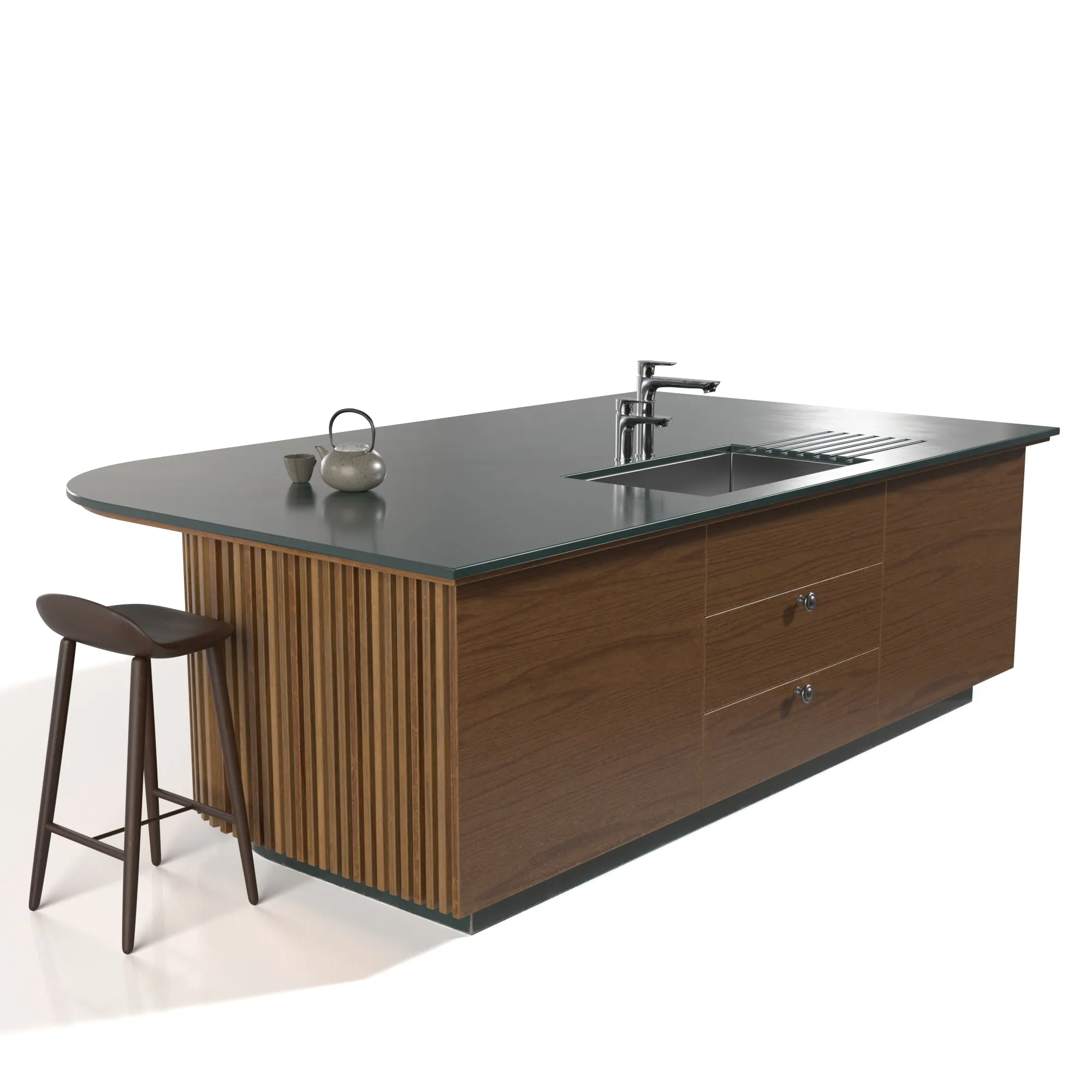 Kitchen Island Countertop 02 PBR 3D Model_01